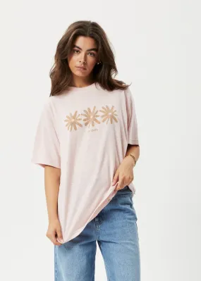 AFENDS Womens Adi Slay - Oversized Graphic T-Shirt - Lotus