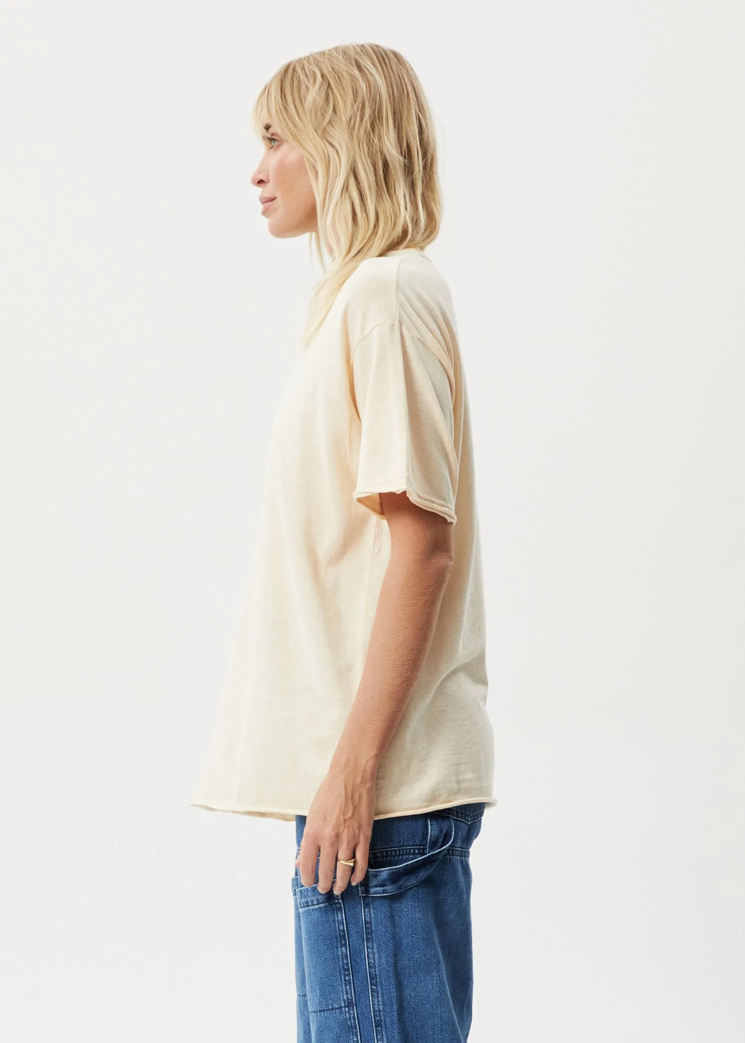 AFENDS Womens Slay - Oversized Tee - Sand