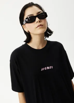 AFENDS Womens Sun Dancer Slay - Oversized T-Shirt - Black