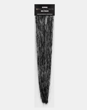 Black Tinsel Hair Extension by Shrine