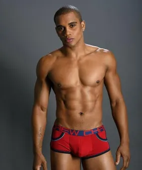 LARGE Andrew Christian Boxer Show-It Retro Pocket Boxers Red 91154 13