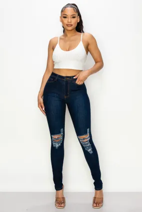 LO-204 RIPPED SKINNY DENIM