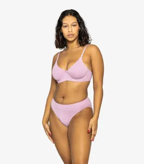 Organic Underwire Bra - Lilac