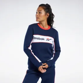 Reebok Apparel Women CL F LINEAR CREW CONAVY