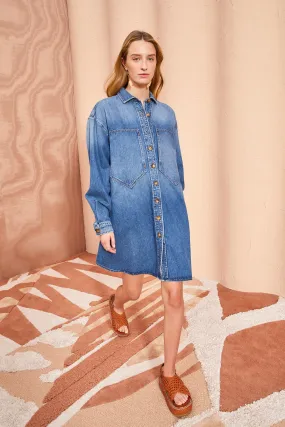 The Valerie Dress - Danube Medium Indigo Wash